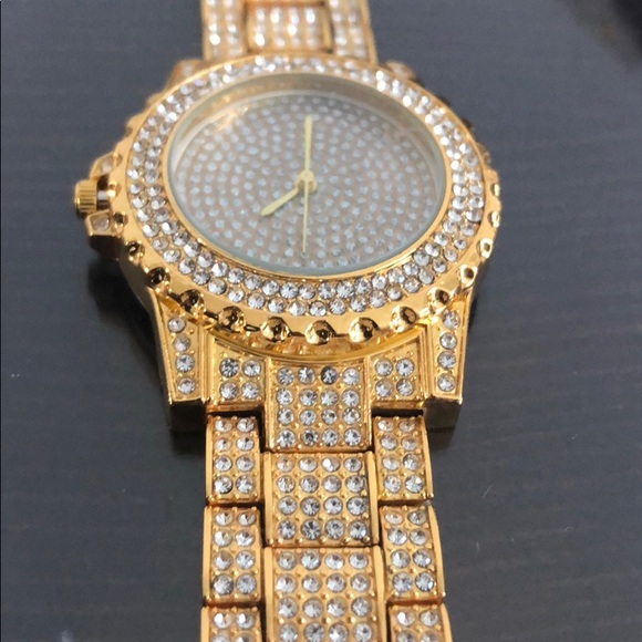 VVS DIAMOND WRISTWATCH PLATED GOLD, BEAUTIFULWATCH